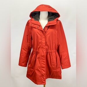 L.L. BEAN  Women's Vibrant orange Winter Warmer Coat size LP